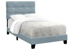 Lit simple en velours avec tête de lit (39")