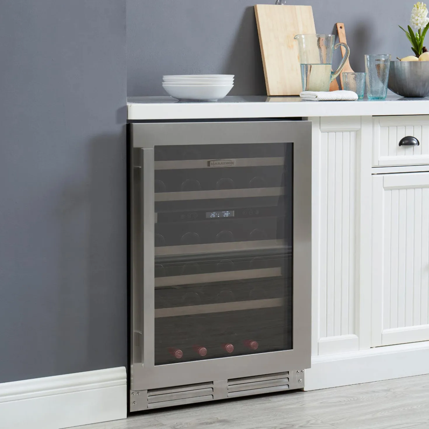 MARATHON Cellierà doubles zones 24'' Inox 24" - MWC56-DSS