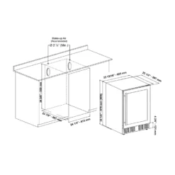 MARATHON Cellierà doubles zones 24'' Inox 24