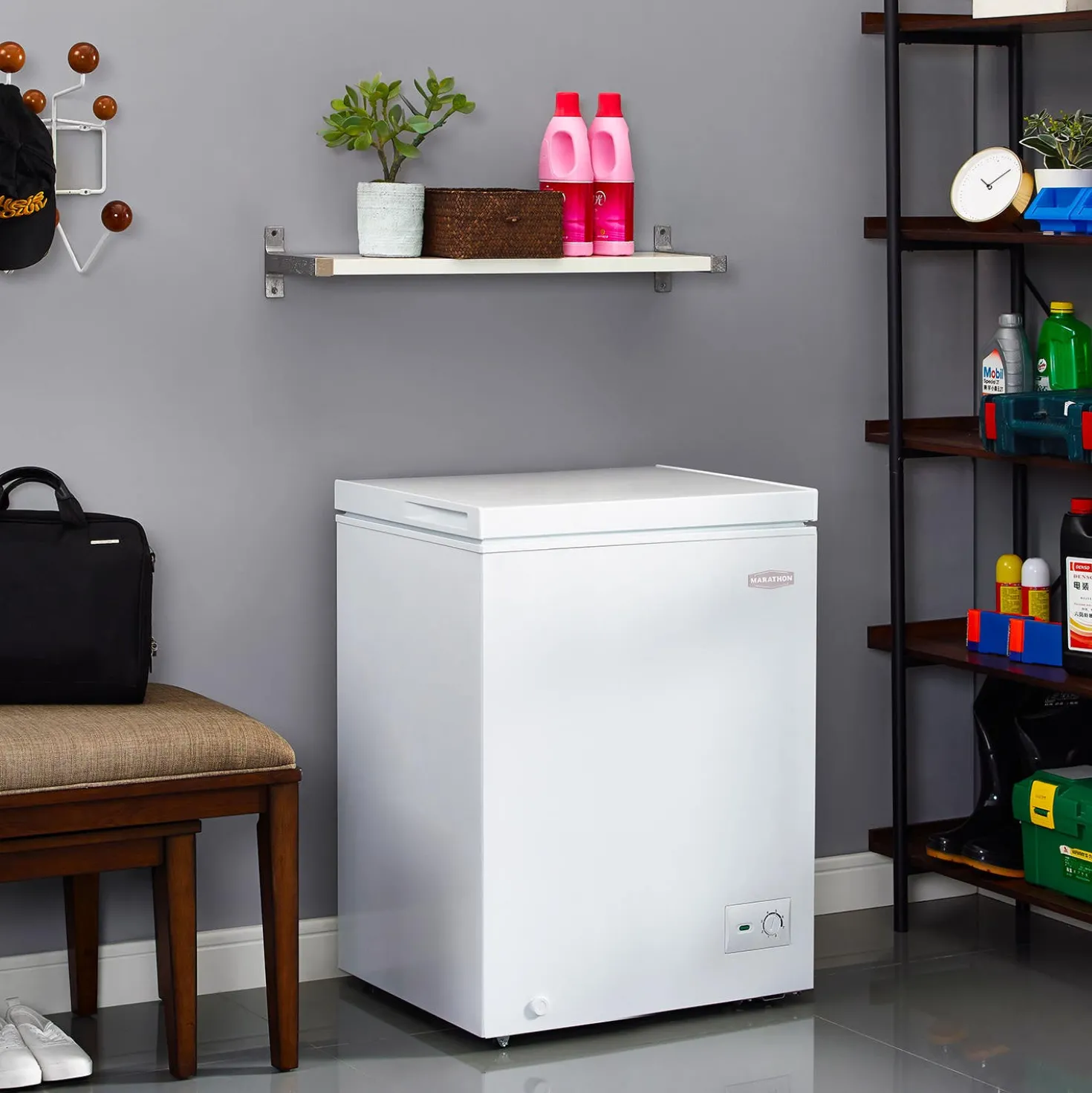 MARATHON Congélateur coffre 5,0 pi3, Blanc, Horizontal, 28" - MCF51W