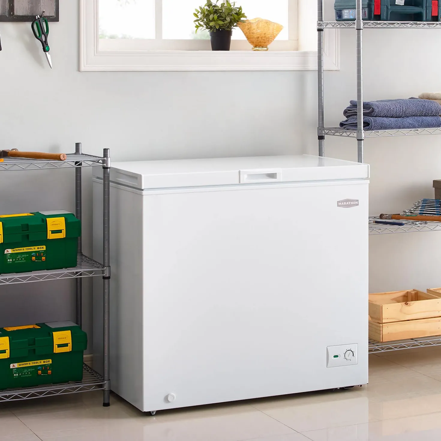 MARATHON Congélateur coffre 7 pi3, Blanc, Horizontal, 36" - MCF71W