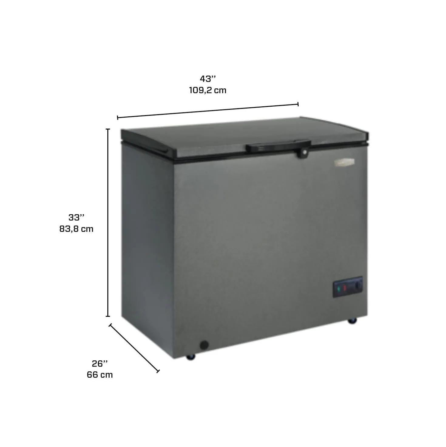 MARATHON Congélateur, Granite, Horizontal, 43" - MCF101GRD