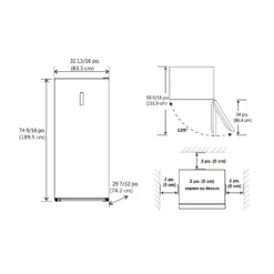 MARATHON Réfrigérateur Congélateur convertible 21,2 pi3 Inox noir- MFF212BLS