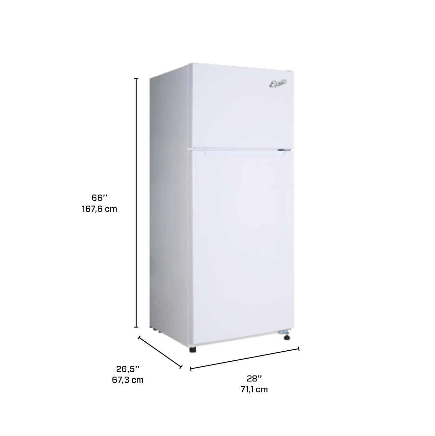 MARATHON Réfrigérateur 15 pi3 28 po Blanc Congélateur en haut - EFF148W-1