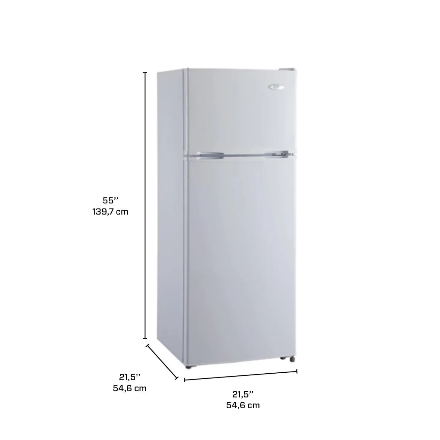 MARATHON Réfrigérateur 7,2 pi3 21,5 po Blanc Congélateur en haut, Compact - ER82W-1