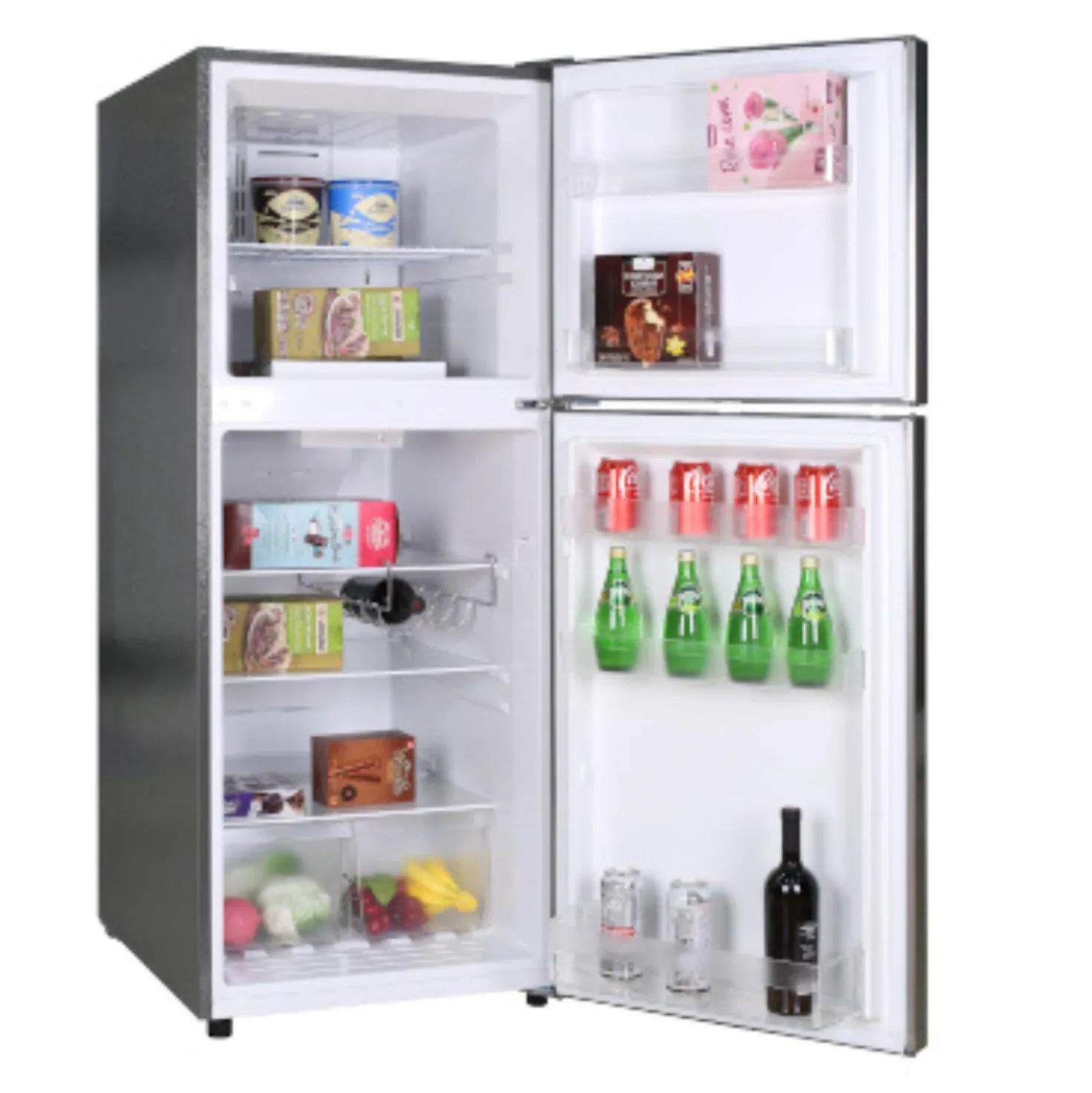 MARATHON Réfrigérateur 12 pi3 24 po Inox Congélateur en haut - MFF123SS