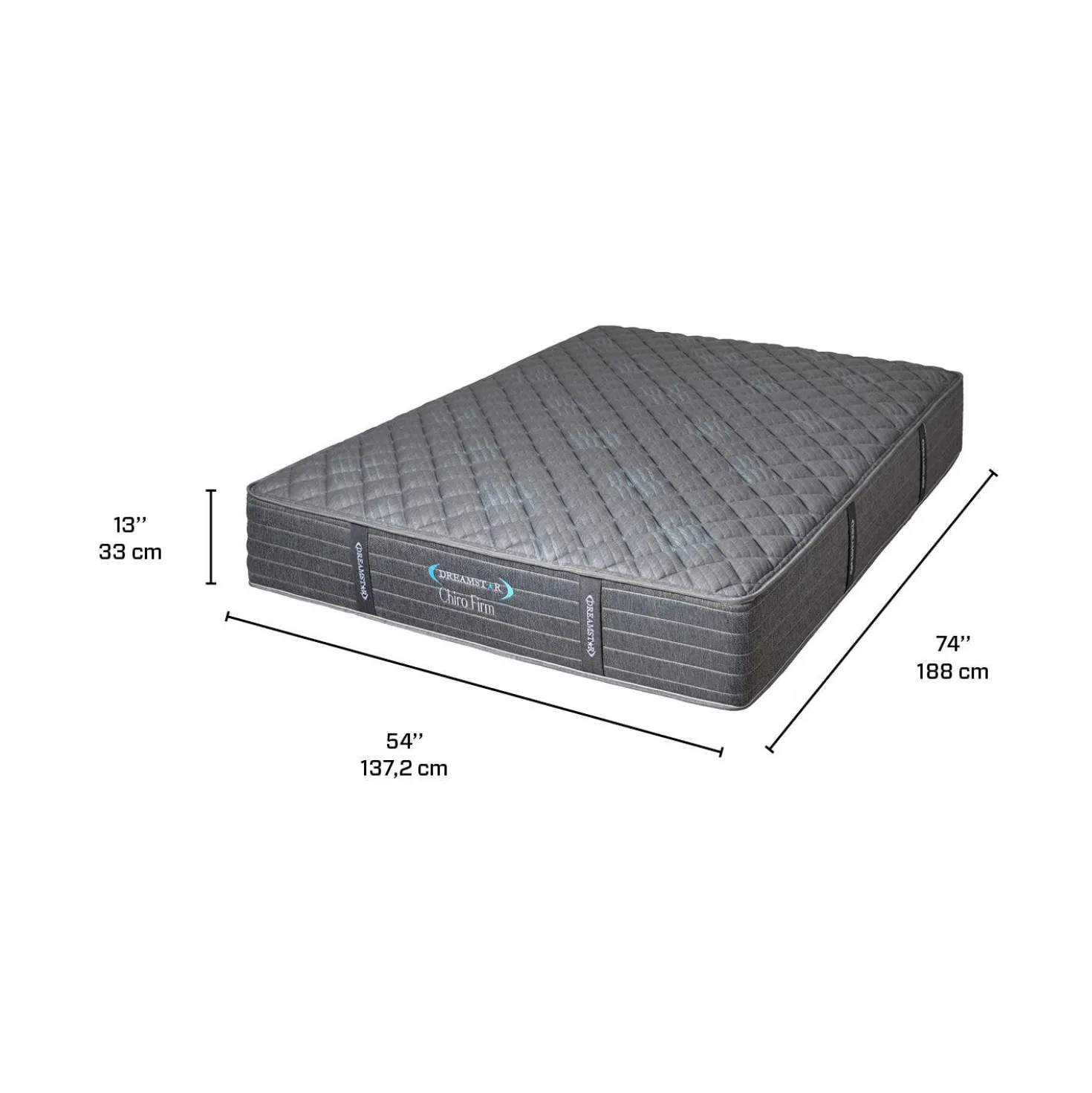 Matelas double ferme à ressorts ensachés - 54"
