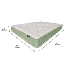 Matelas double roulé à ressorts ensachés ferme - 54
