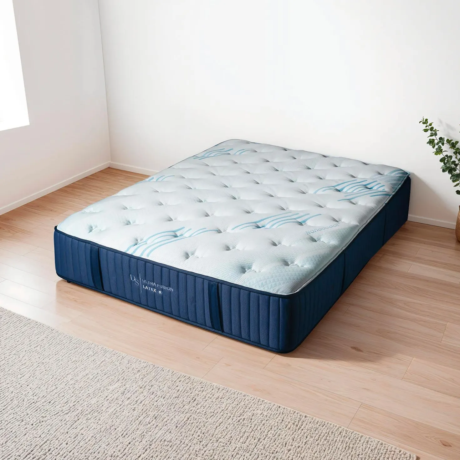 Matelas double roulé semi-ferme en mousse mémoire - 54"
