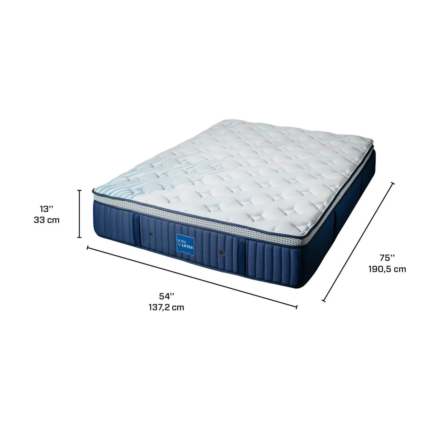 Matelas double semi-ferme hybride - 54"