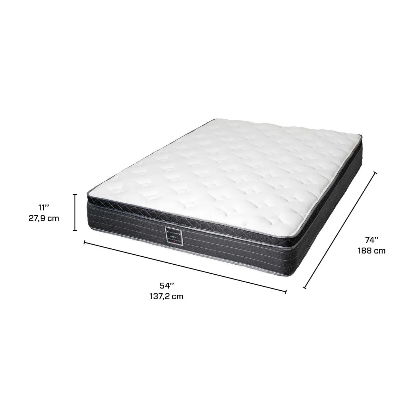 Matelas double semi-ferme à ressorts - 54"