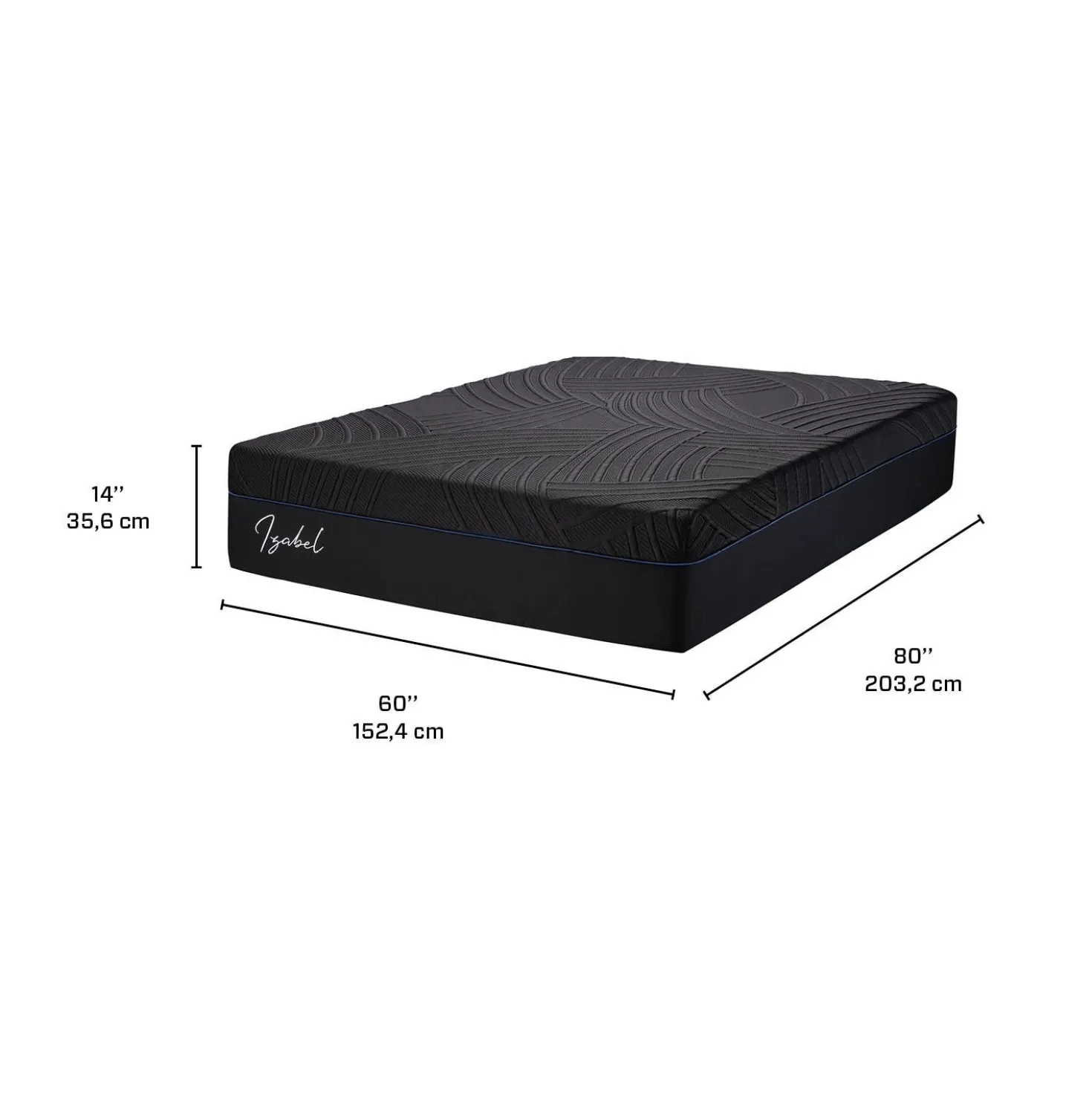 Matelas queen roulé en mousse mémoire semi-ferme - 60"
