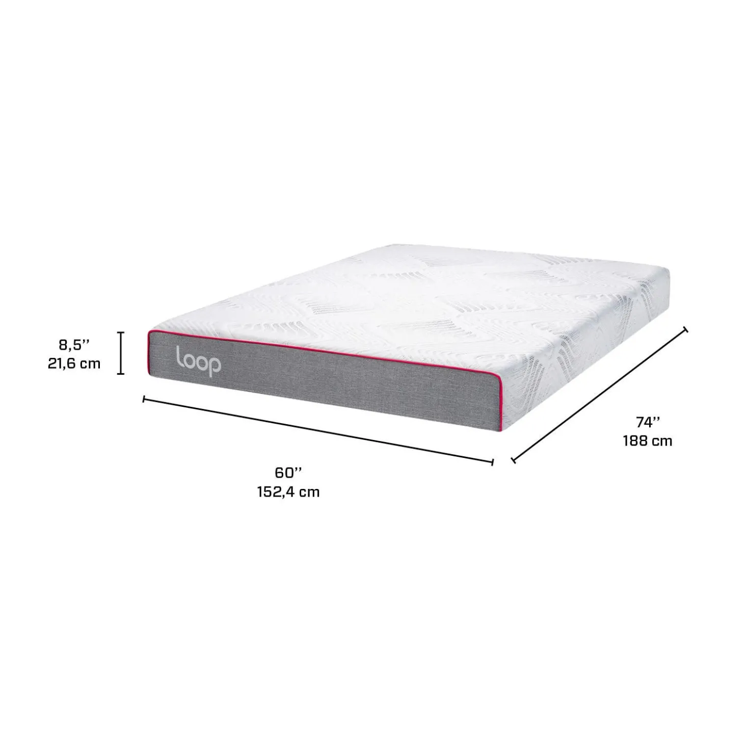 Matelas queen roulé en mousse mémoire semi-ferme pour VR – 60" x 74"