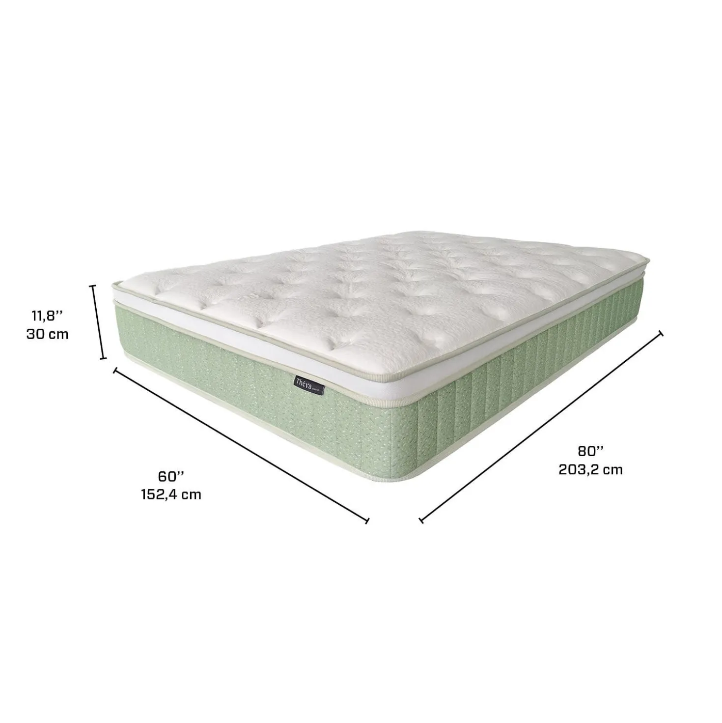 Matelas queen roulé hybride semi-ferme - 60"