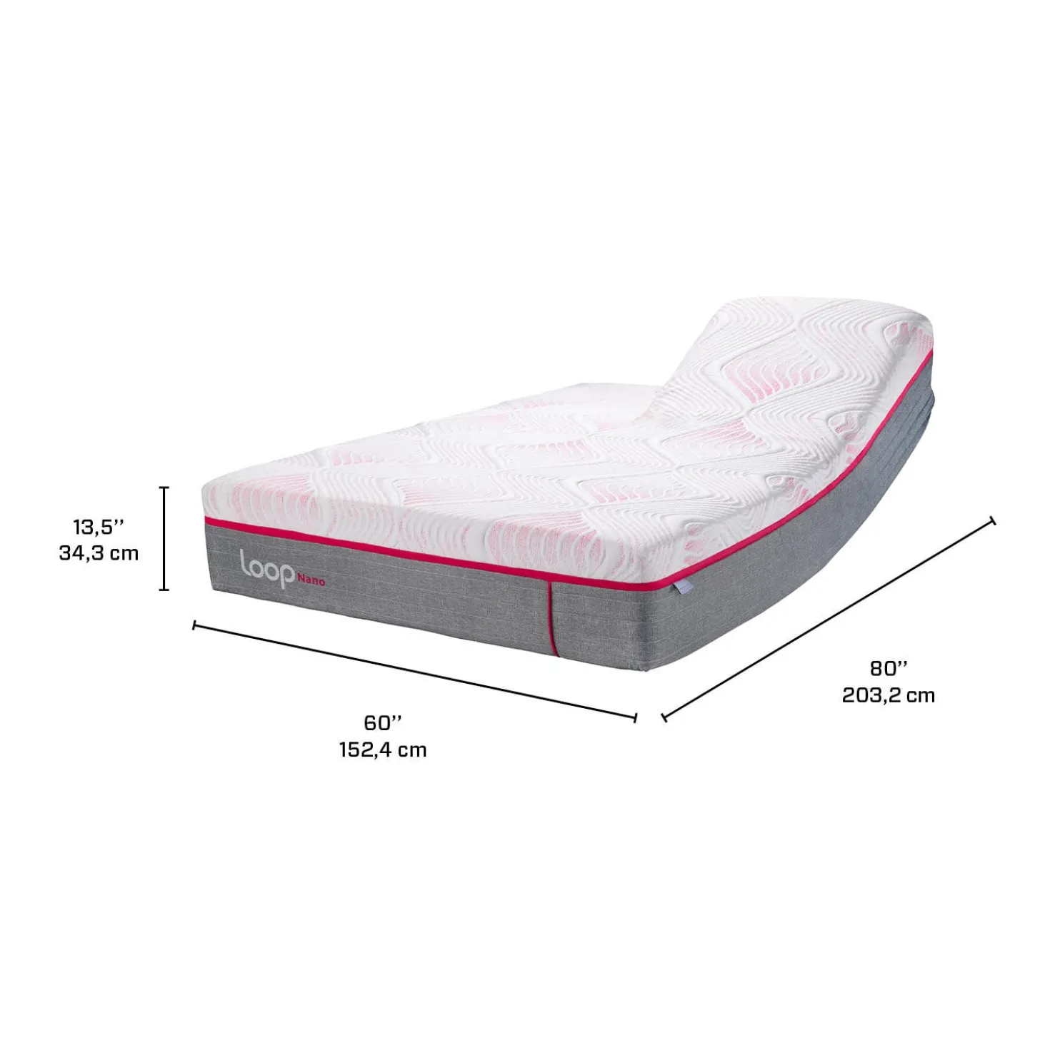 Matelas queen roulé moelleux avec nanoressorts à têtes séparées - 60"