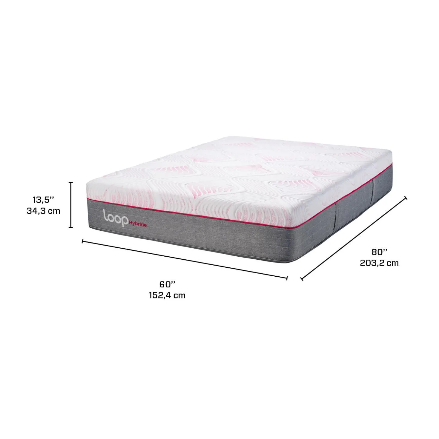 Matelas queen roulé semi-fermehybride - 60"
