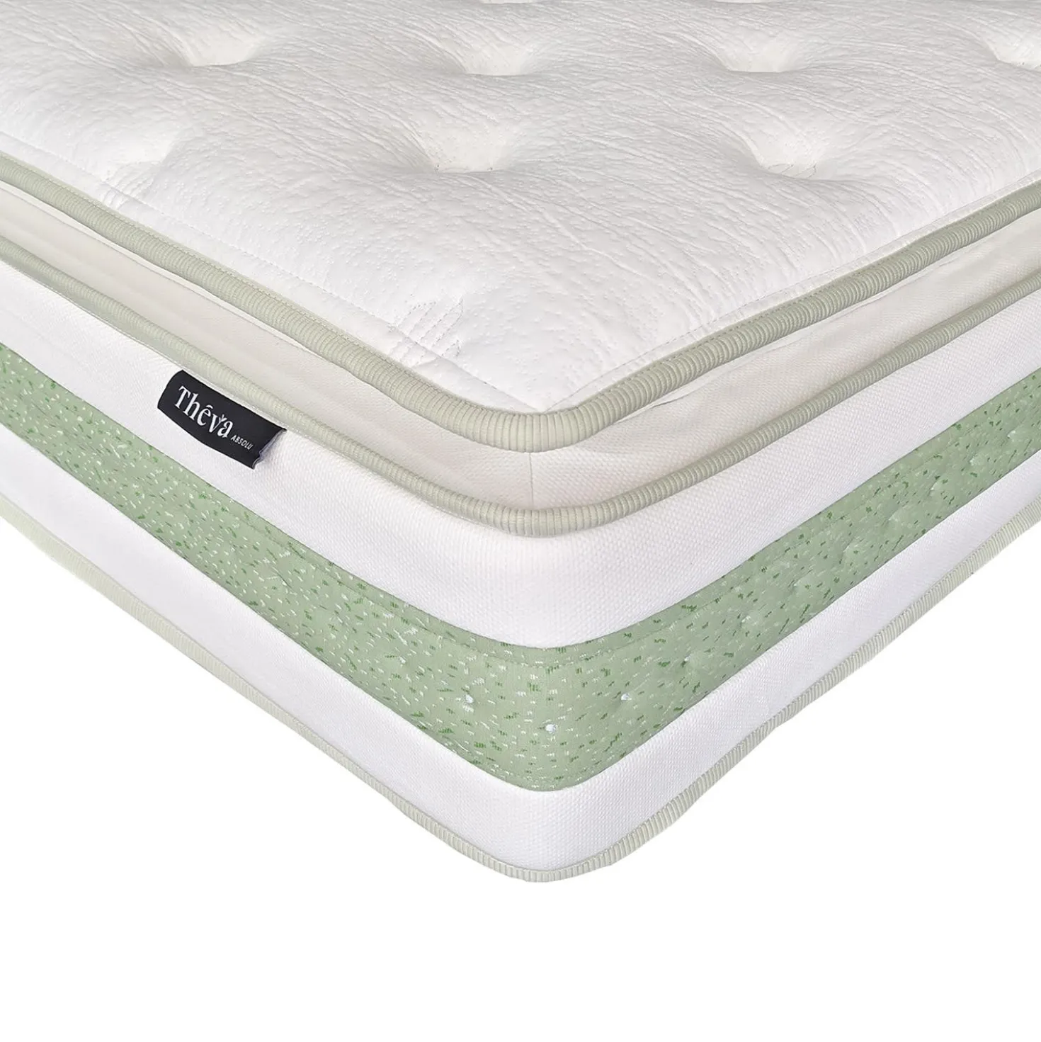 Matelas simple roulé hybride semi-ferme - 39"