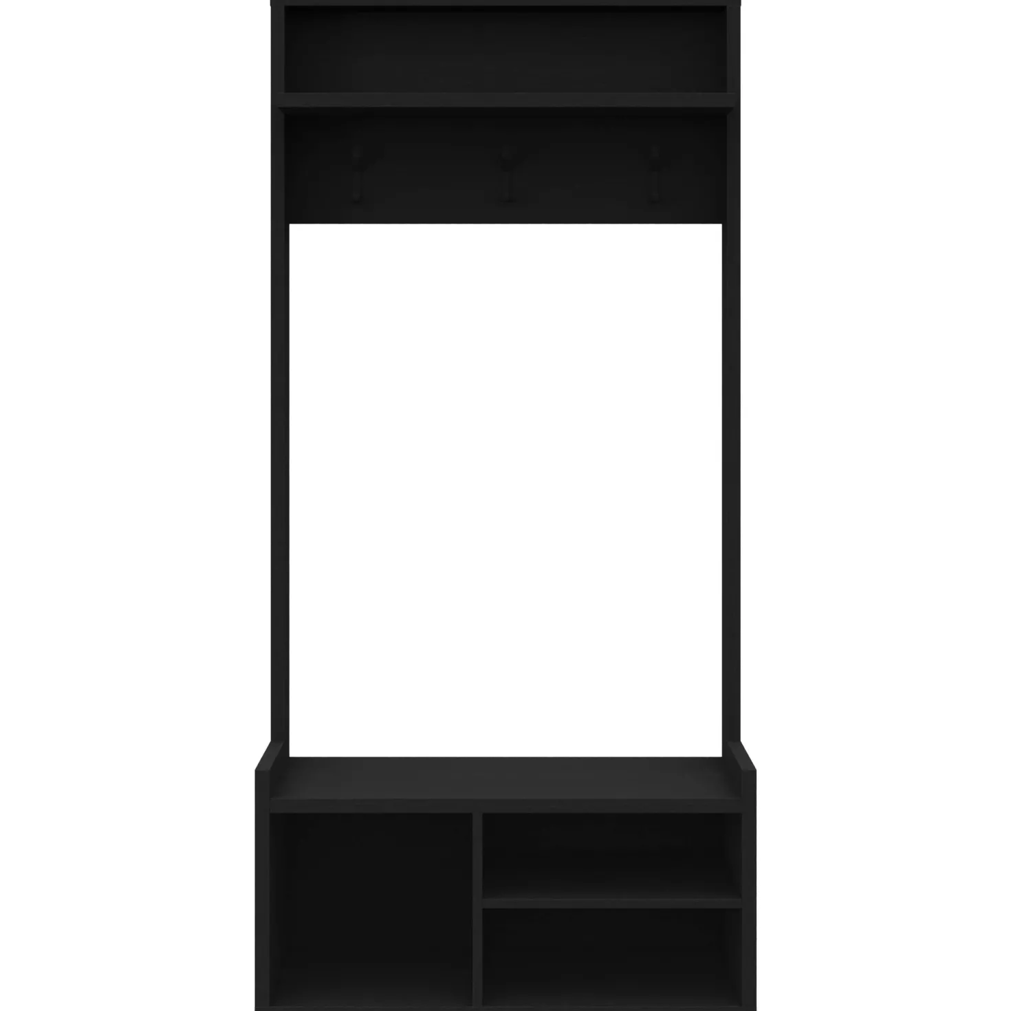 Meuble d'entrée avec rangement noir