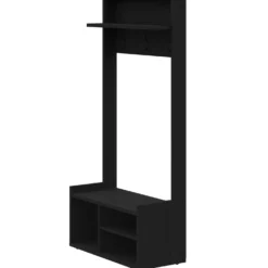 Meuble d'entrée avec rangement noir