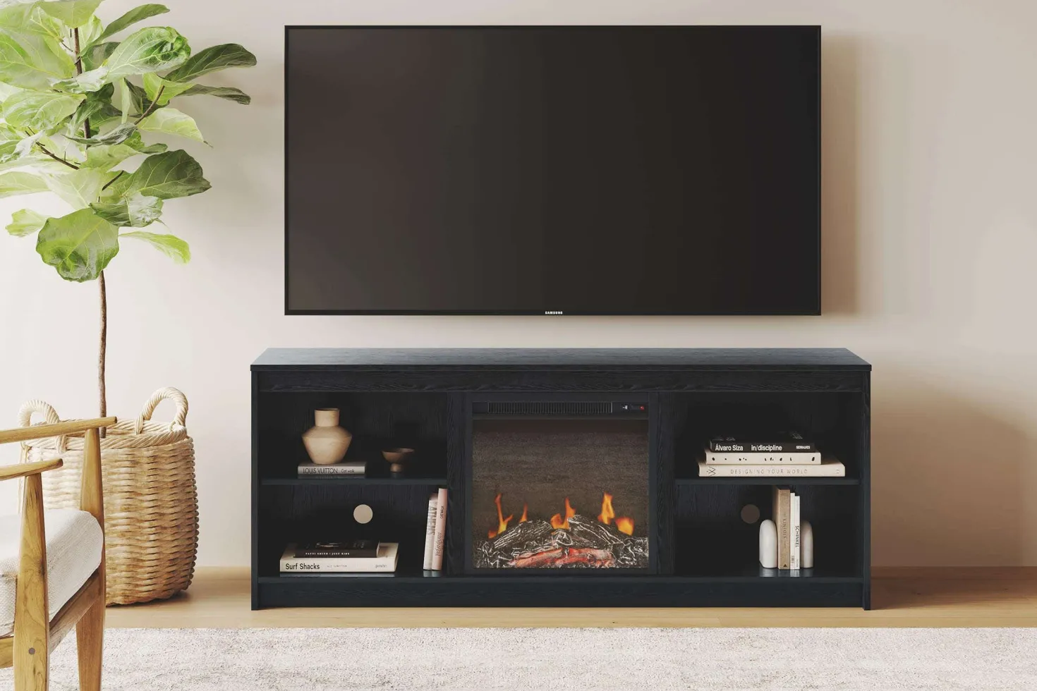 Meuble télé avec foyer électrique 60" - South Shore
