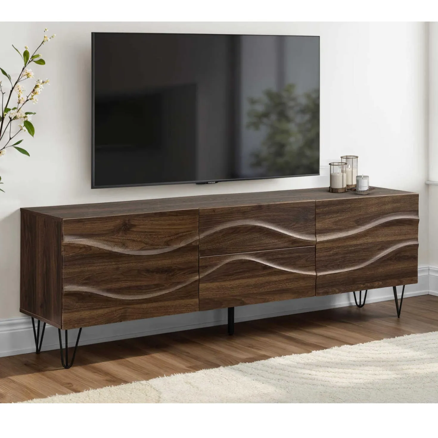 Meuble télé avec rangement 72" - Monarch