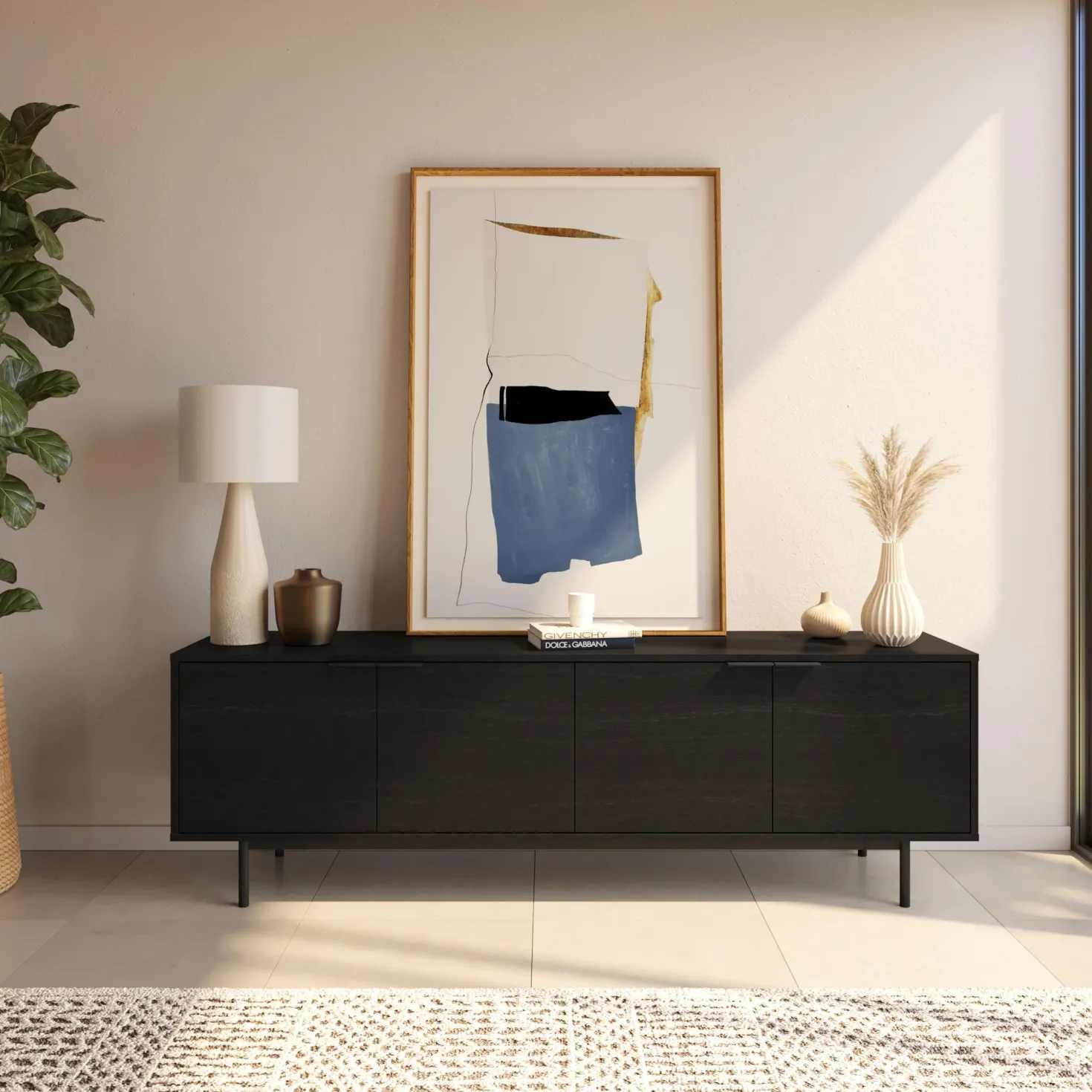 Meuble télé avec rangement 70" - Nexera