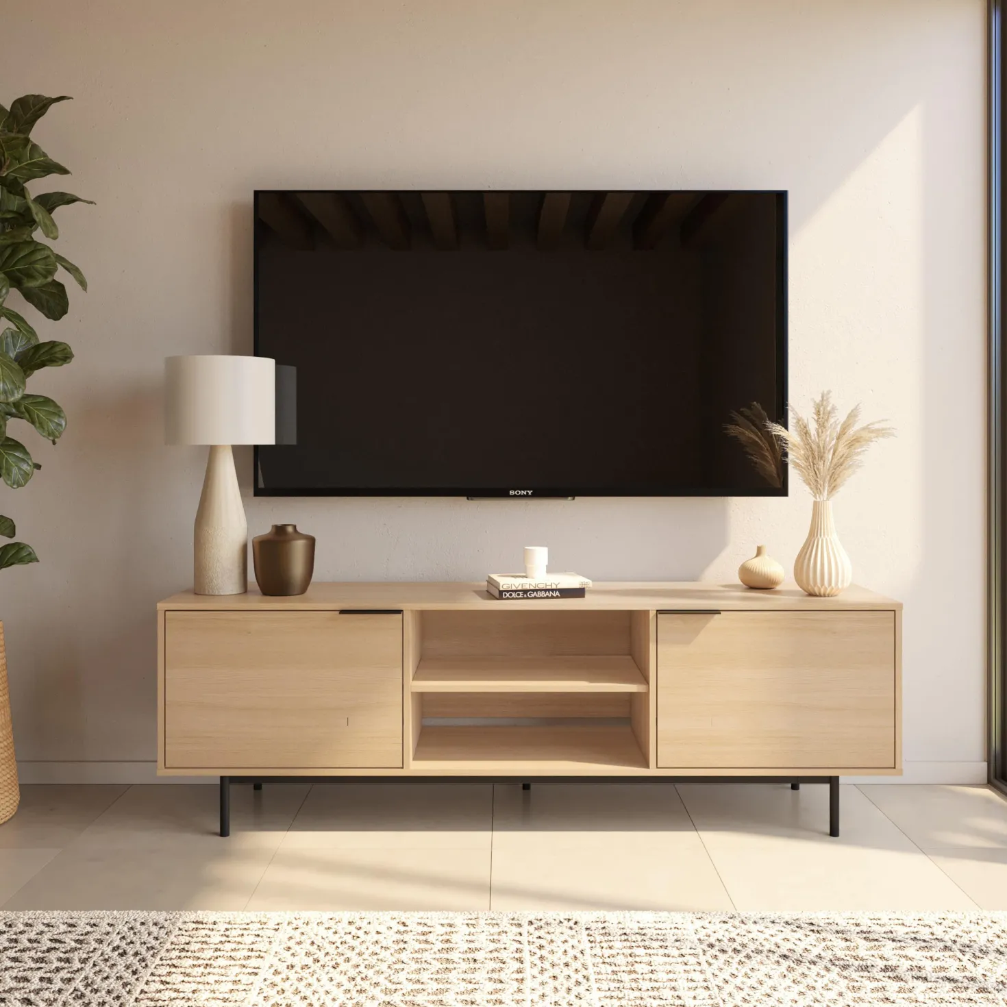 Meuble télé avec rangement 70" - Nexera