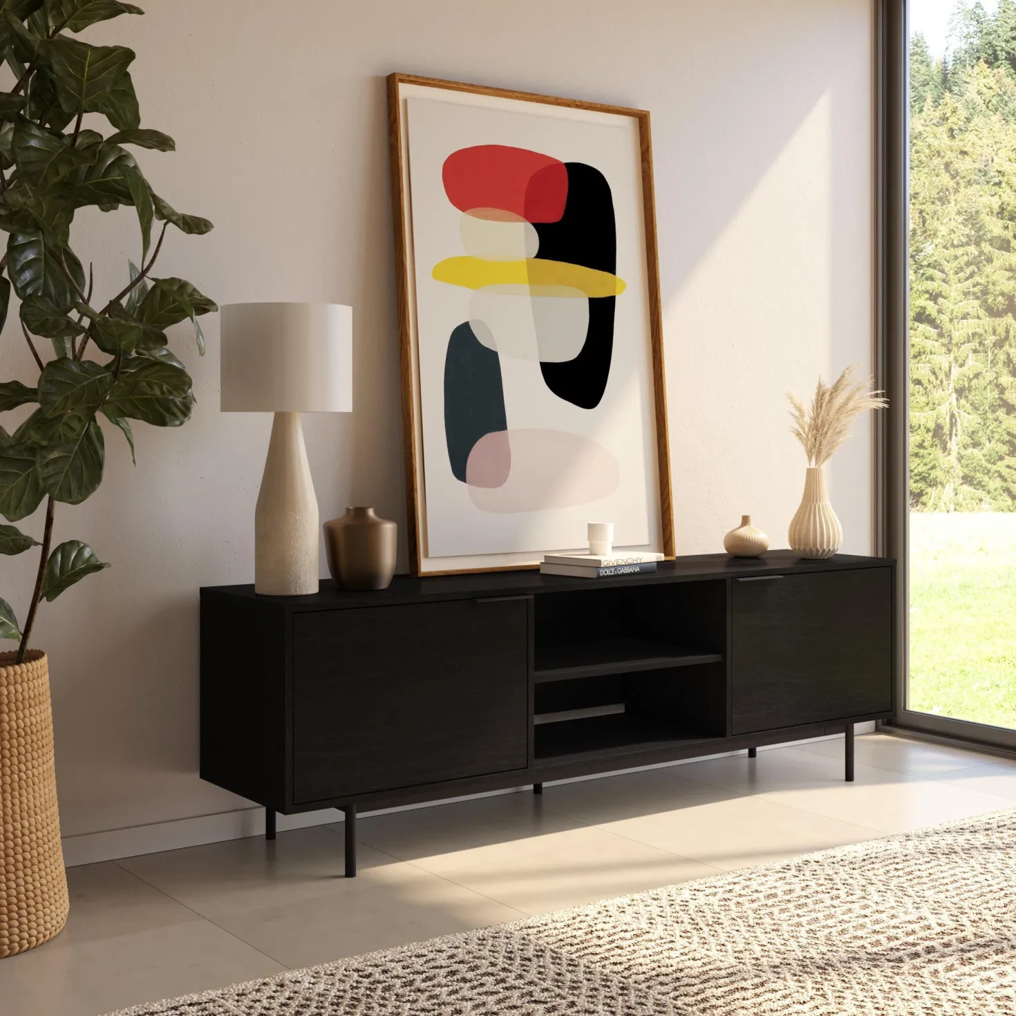 Meuble télé avec rangement 70" - Nexera