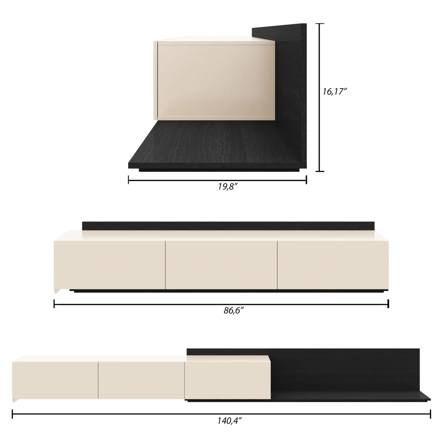 Meuble télé extensible - Nexera