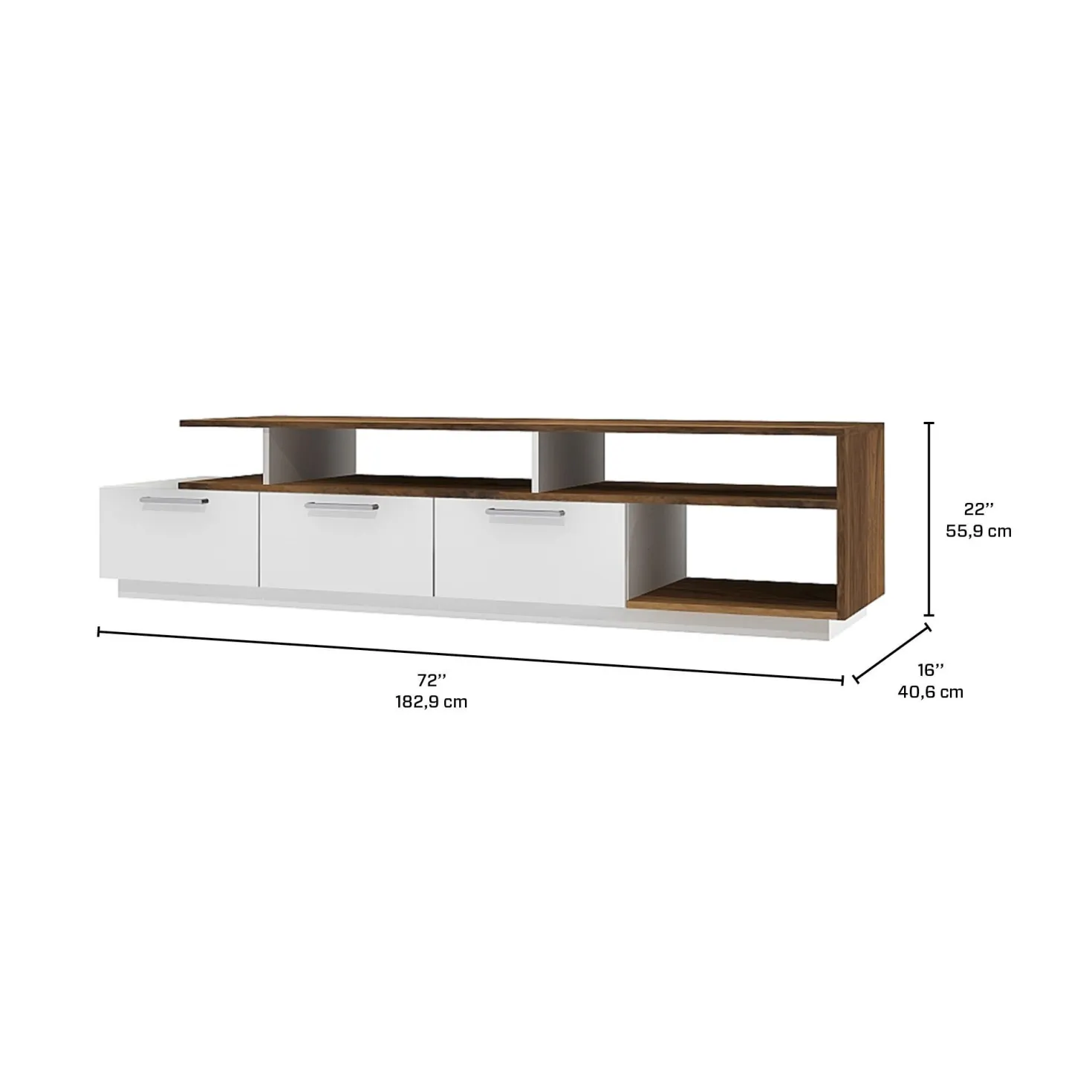 Meuble TV avec tiroirs 72"