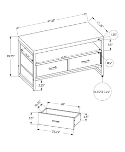 Meuble TV avec tiroirs 48