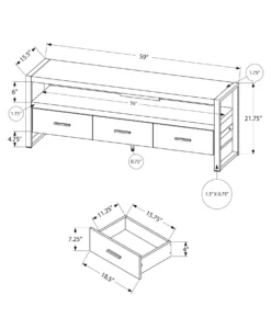 Meuble TV avec tiroirs 60