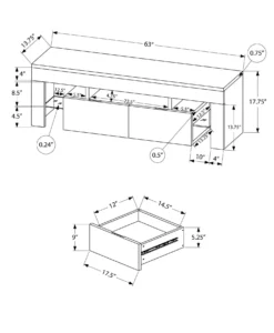 Meuble TV avec tiroirs 63