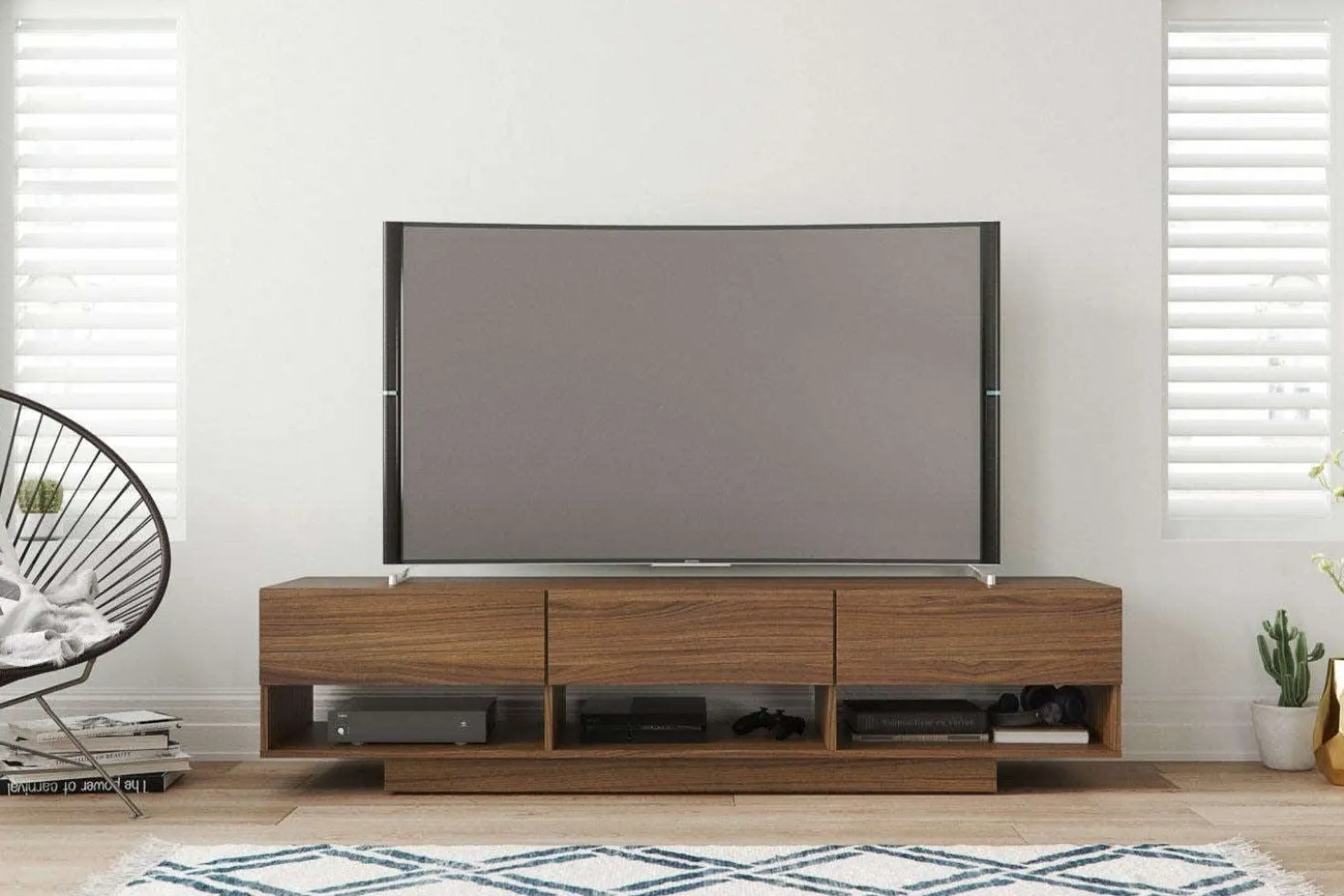 Meuble TV avec tiroirs 72" - Nexera