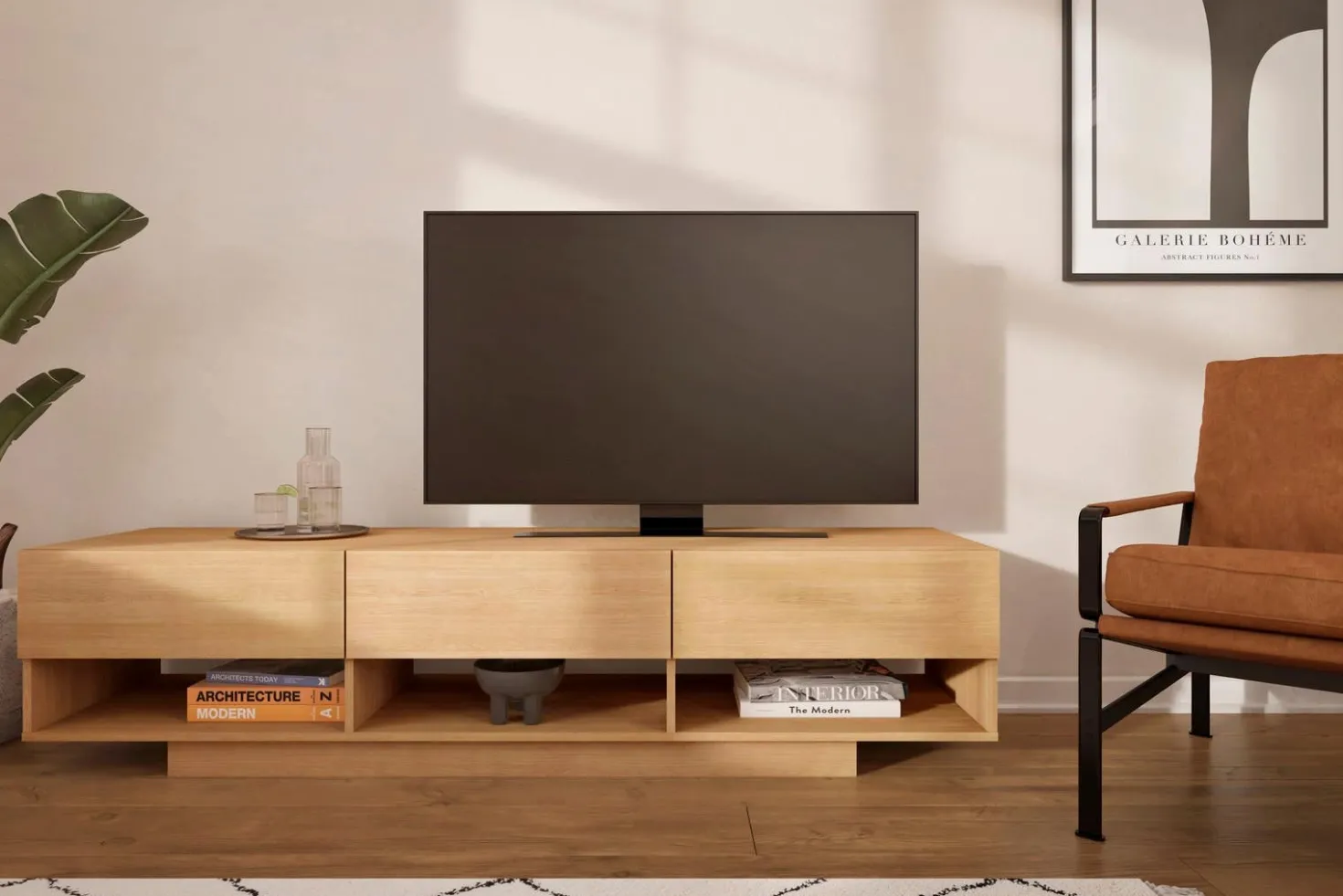 Meuble TV avec tiroirs 72" - Nexera
