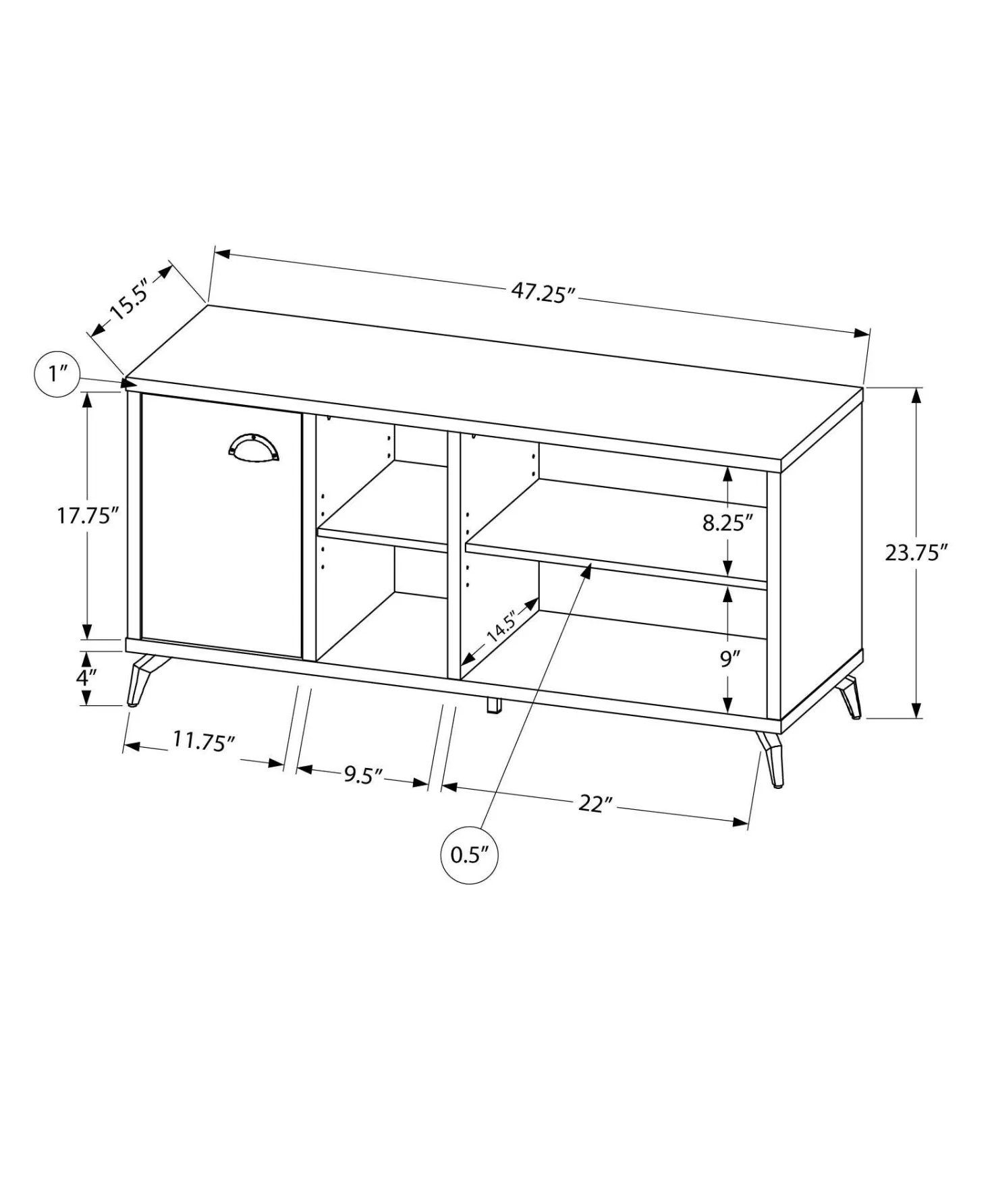 Meuble TV 48" - Monarch
