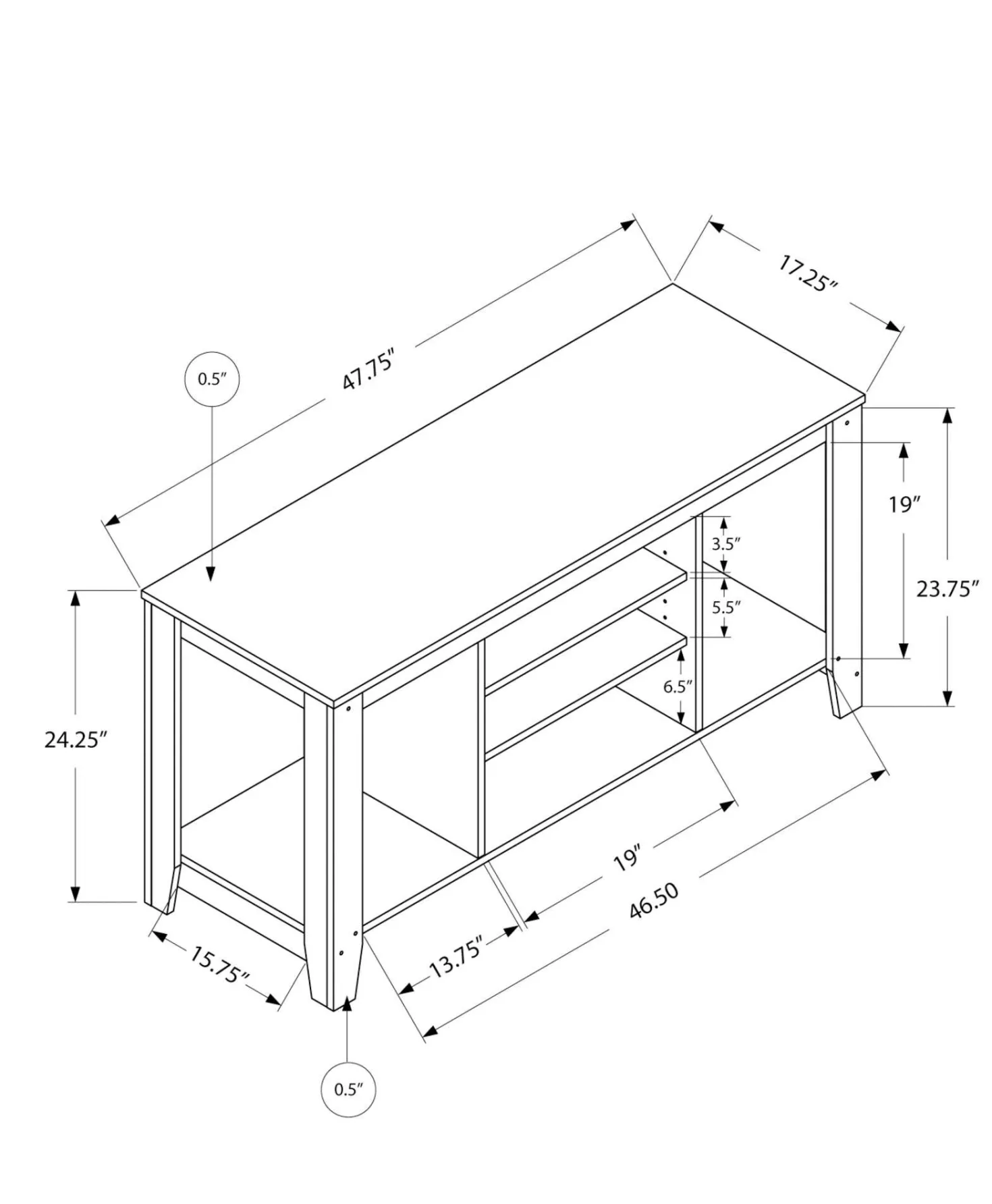 Meuble TV 48" - Monarch