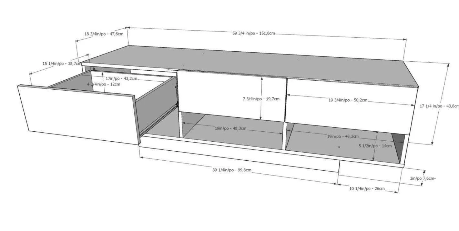 Meuble TV 60" - Nexera
