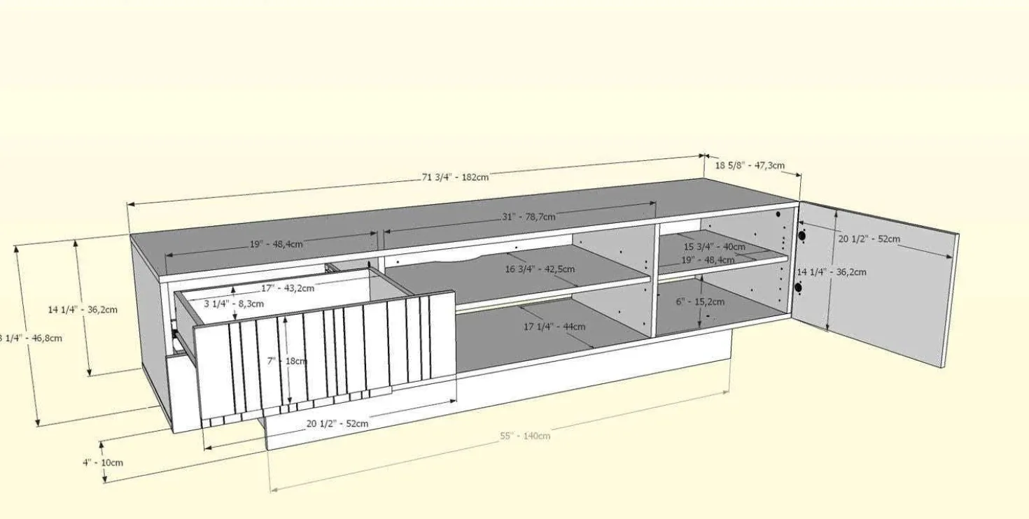 Meuble TV 72" - Nexera