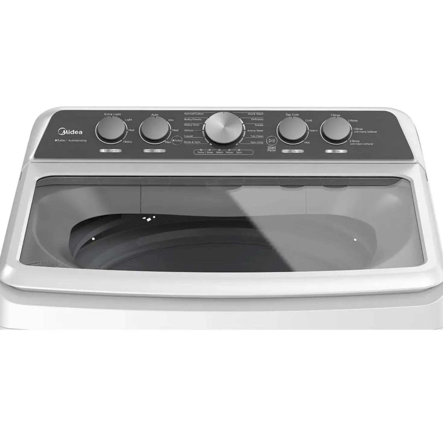 Midea Ensemble laveuse sécheuse, Blanc, Chargement par le haut