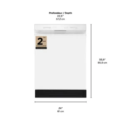 Midea Lave-vaisselle Encastré Blanc 24