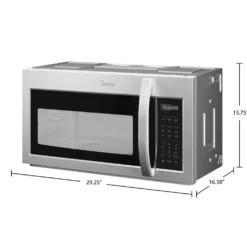 Midea Micro-ondes/Hotte, Inox, 29.25