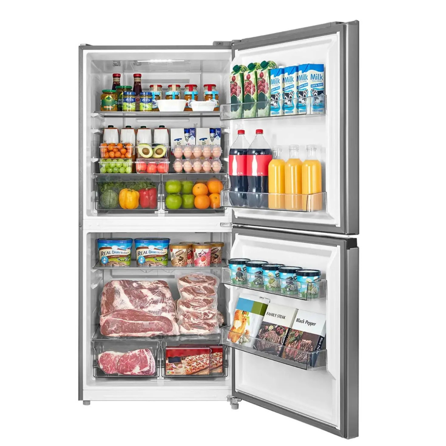 Midea Réfrigérateur/congélateur convertible 20 pi3 30 po Inox Tout réfrigérateur - MRU21C7BST