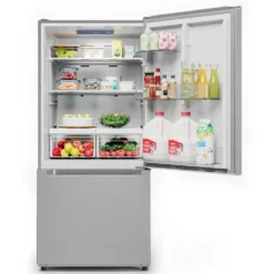 Midea Réfrigérateur 18,7 pi3 30 po Acier inoxydable Congélateur en bas - MRB19B7AST