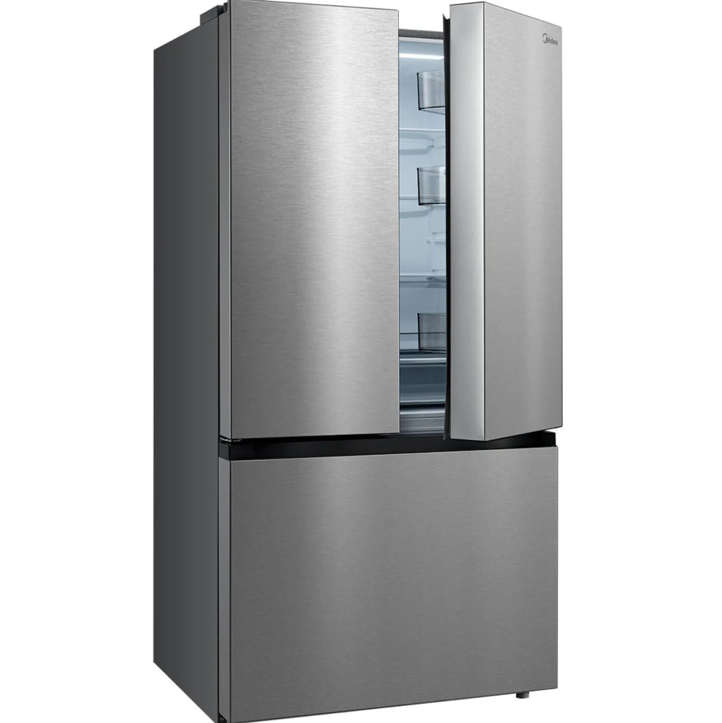 Midea Réfrigérateur 22,5 pi3 33 po Acier inoxydable Portes françaises - MRF23I7AST