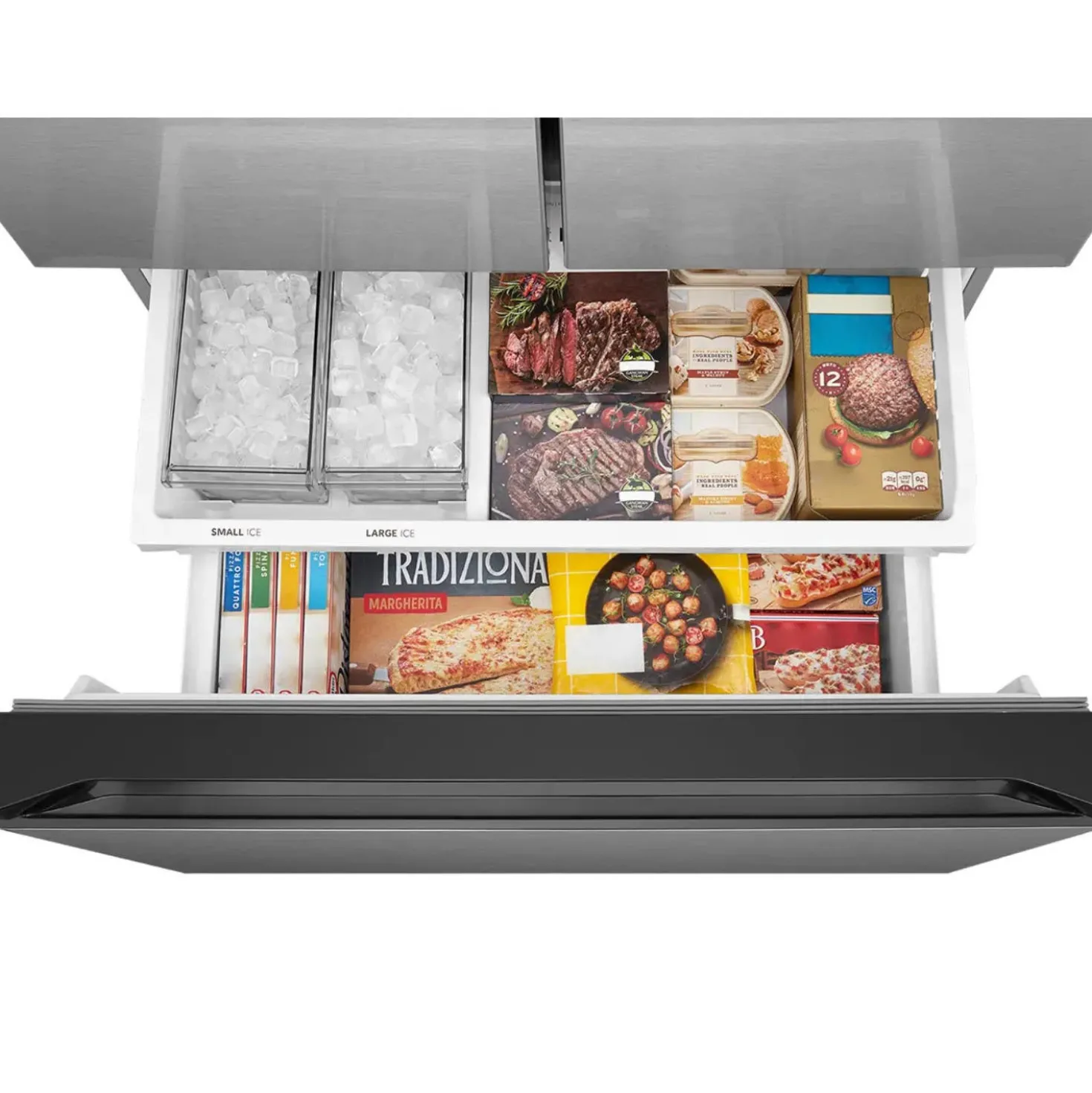 Midea Réfrigérateur 26,5 pi3 36 po Inox Portes françaises - MRF27I6BST
