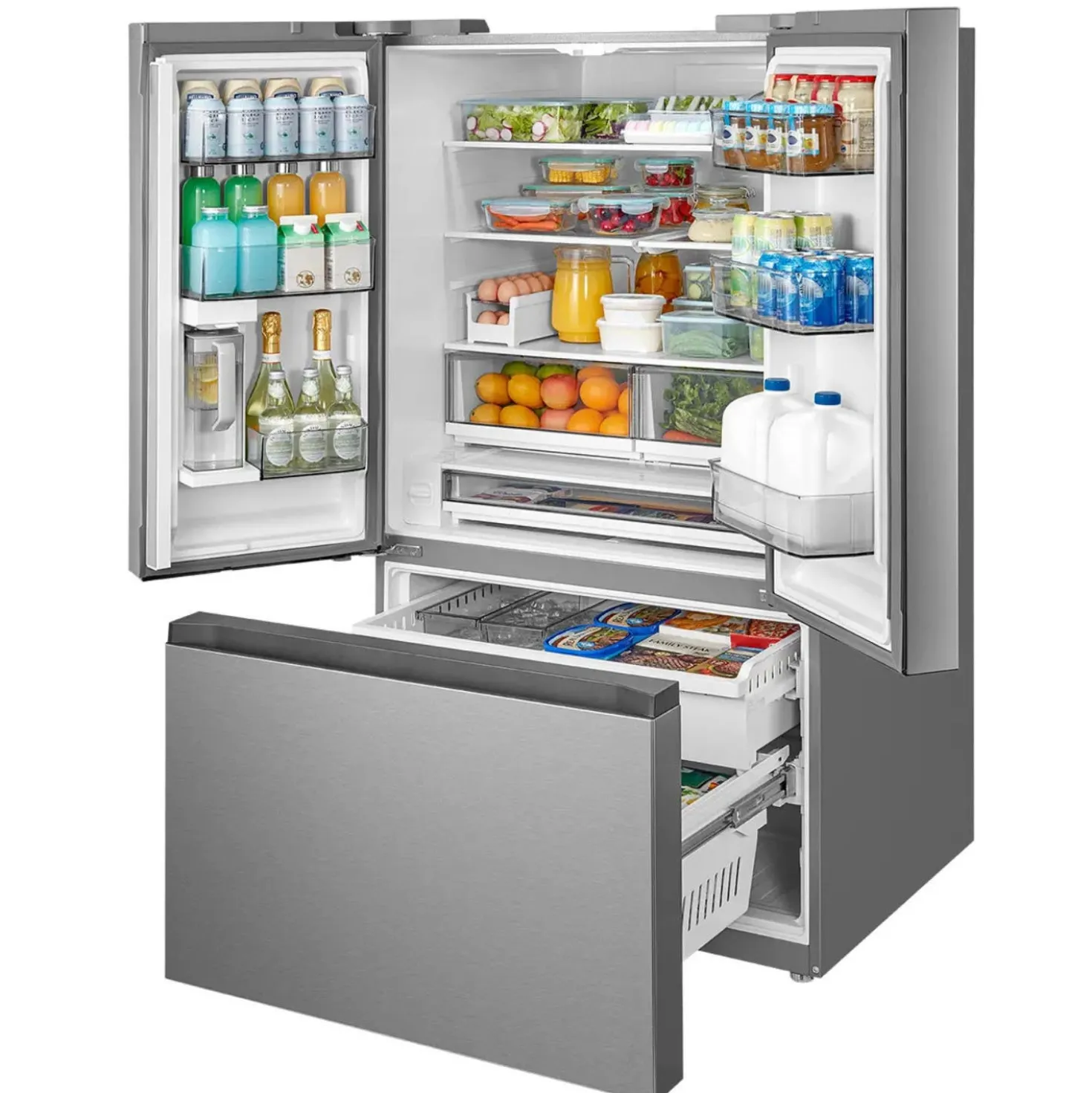 Midea Réfrigérateur 31,7 pi3 36 po Inox Portes françaises - MRF32I6BST