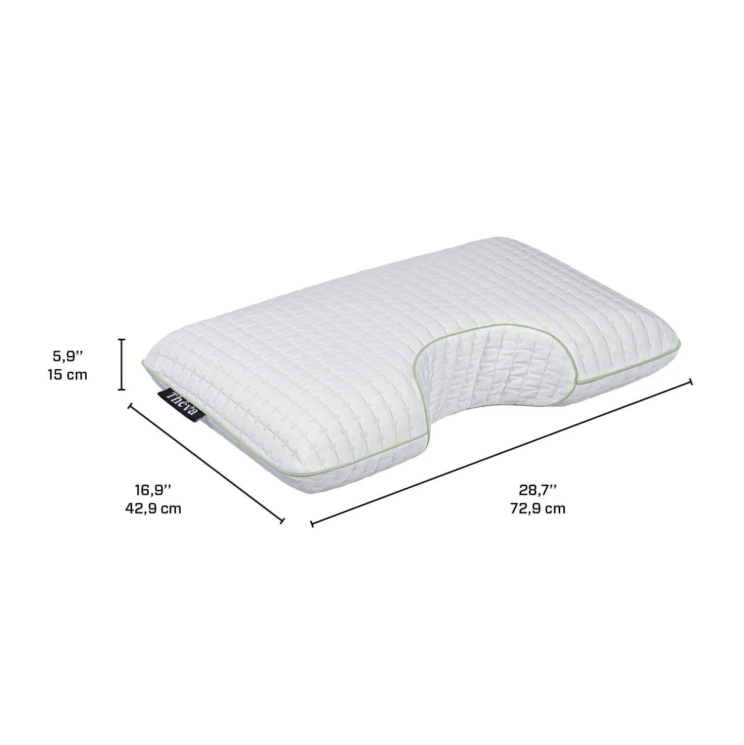 Oreiller ergonomique d’épaule en mousse mémoire infusée de thé vert
