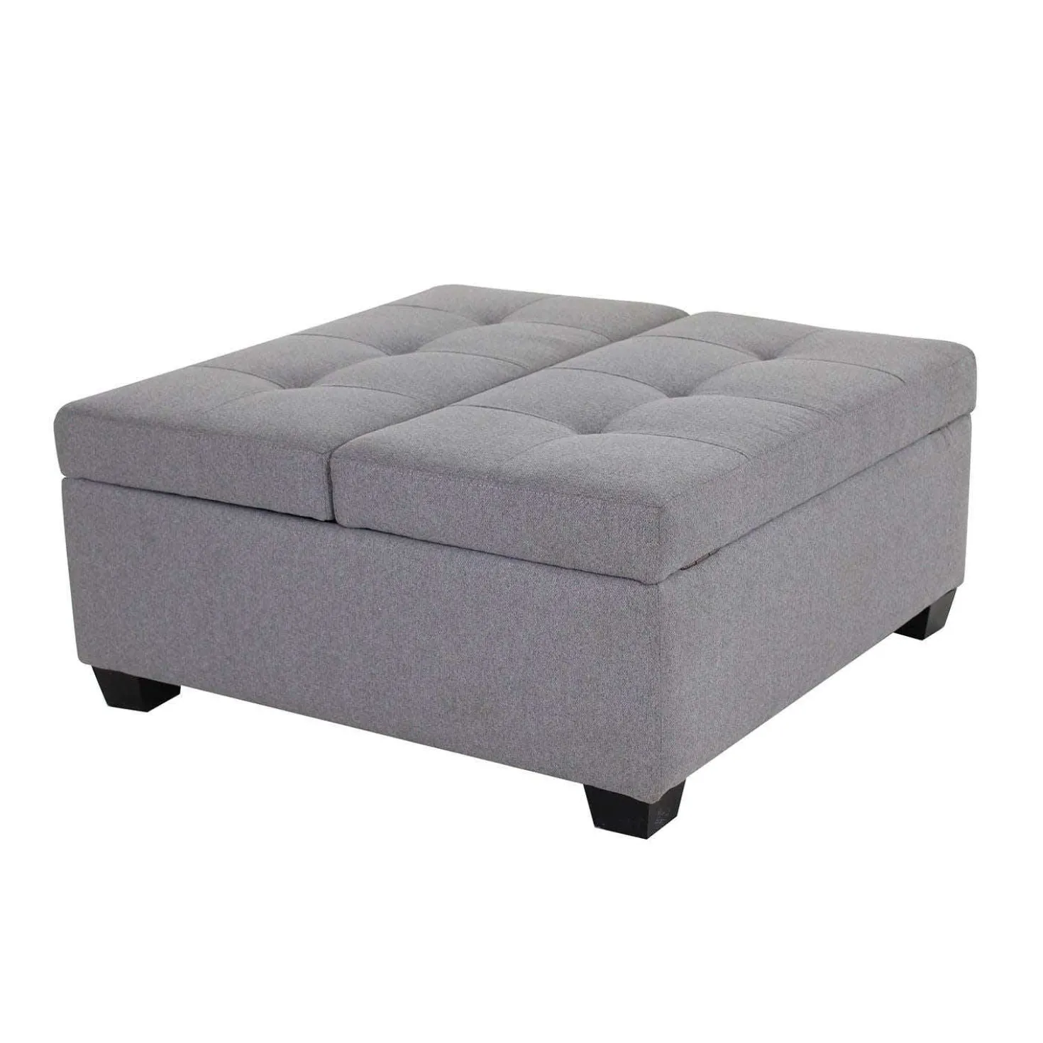 Ottoman avec rangement - gris