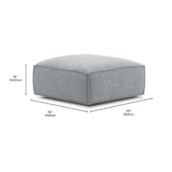 Ottoman en tissu - 33 x 33 x 16